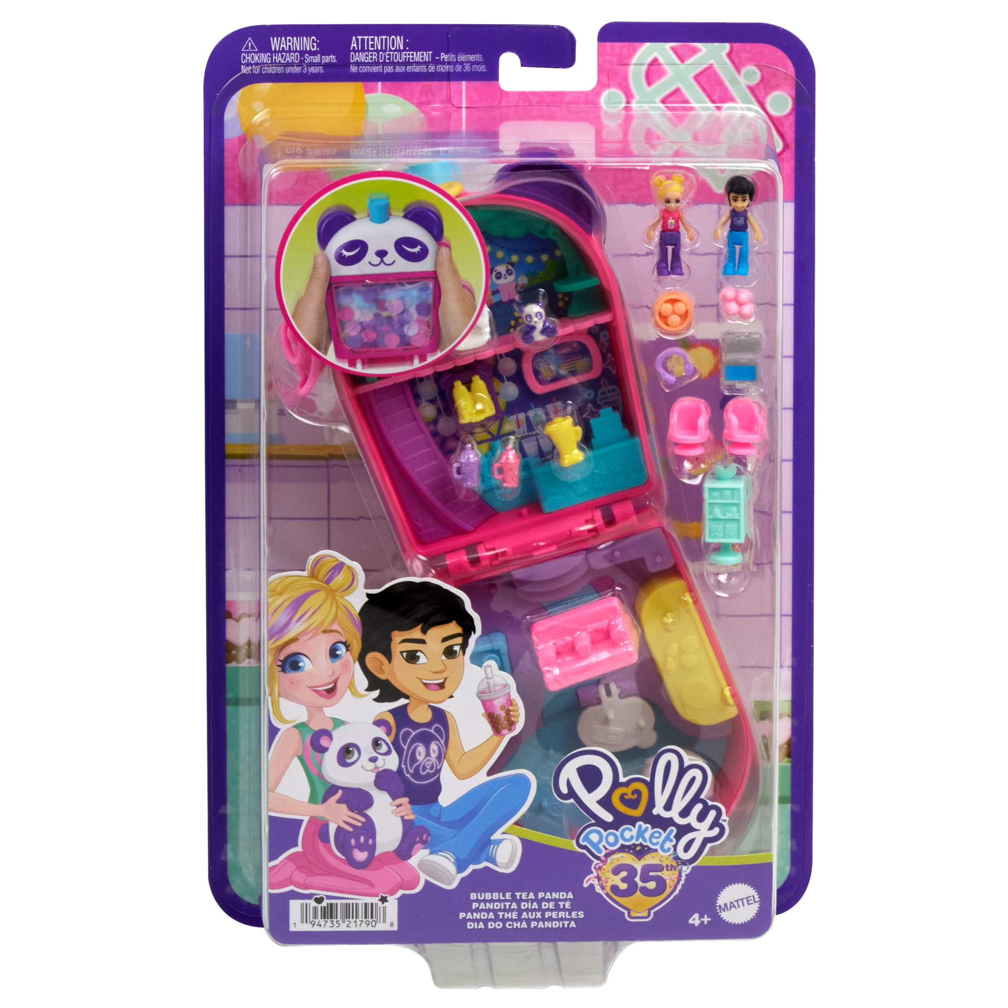 POLLY POCKET Kompaktná sada pandy s bublinkovým čajom HWN95